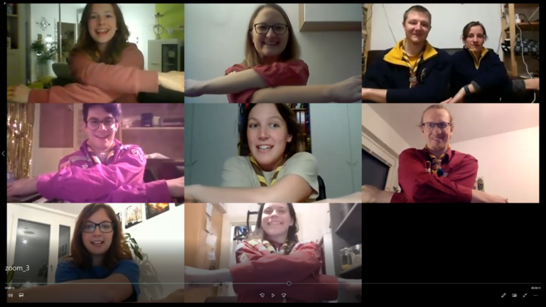 Die Leiter*innen beim Abschlusskreis Abschlusskreis